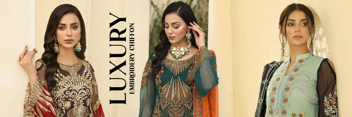 Areesha Luxury Embroidered Chiffon Collection 2022 Areesha Luxury Embroidered Chiffon Collection 2022