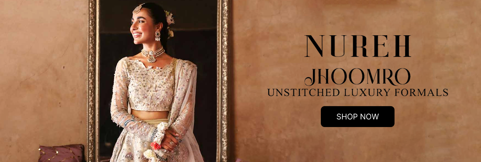 Jhoomro By Nureh Luxury Formals Unstitched Collection 2024 Jhoomro By Nureh Luxury Formals Unstitched Collection 2024