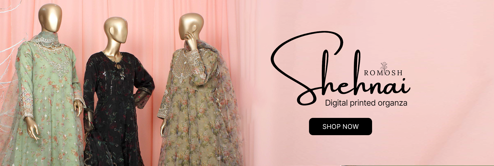 Shehnai By Romosh Digital Printed Embroidered Organza Collection 2024 Shehnai By Romosh Digital Printed Embroidered Organza Collection 2024