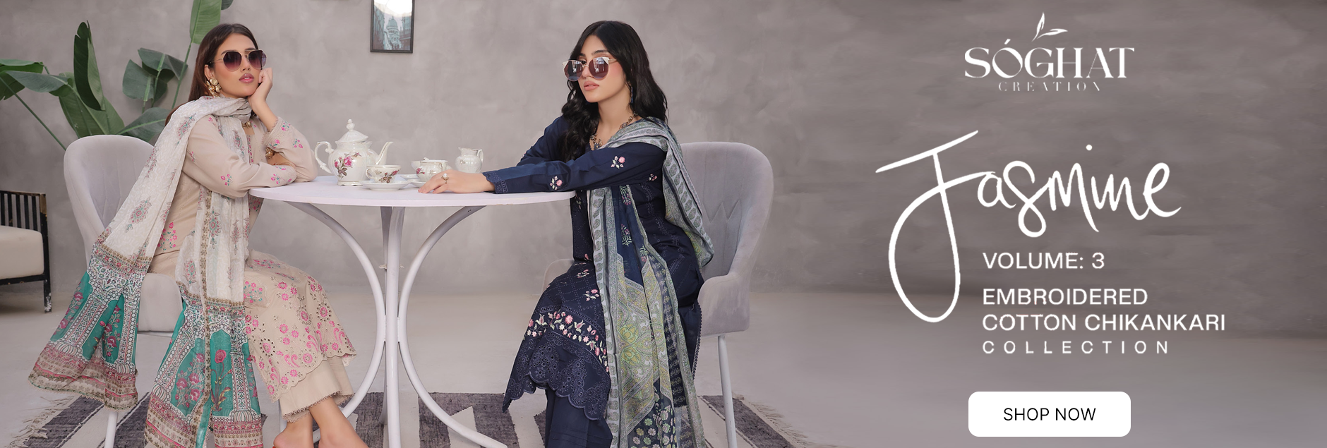 Jasmine By Soghat Creation Chikankari Cotton Unstitched Collection 2025 Vol-03 Jasmine By Soghat Creation Chikankari Cotton Unstitched Collection 2025 Vol-03