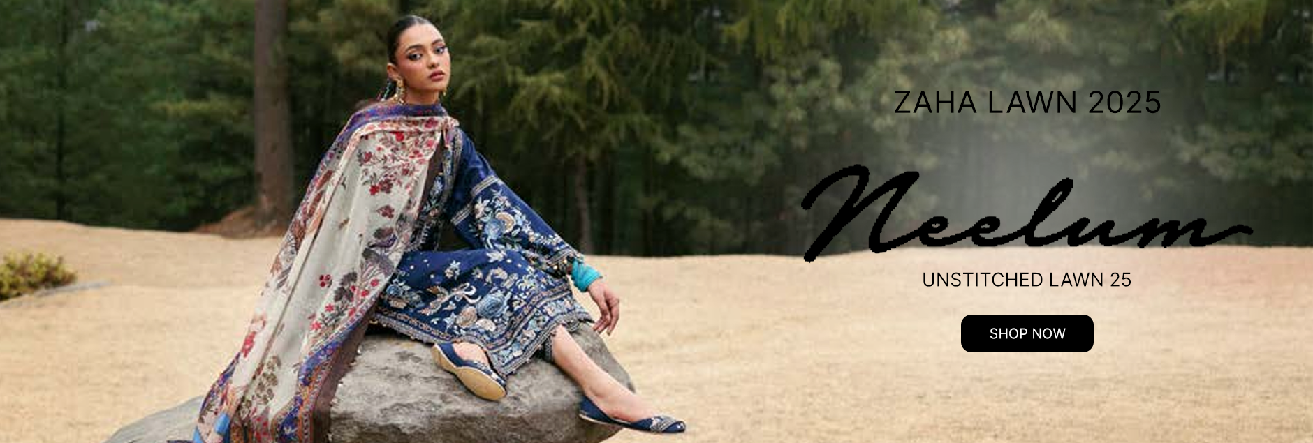 Zaha By Khadijah Shah Neelum Unstitched Lawn Collection 2025 Zaha By Khadijah Shah Neelum Unstitched Lawn Collection 2025