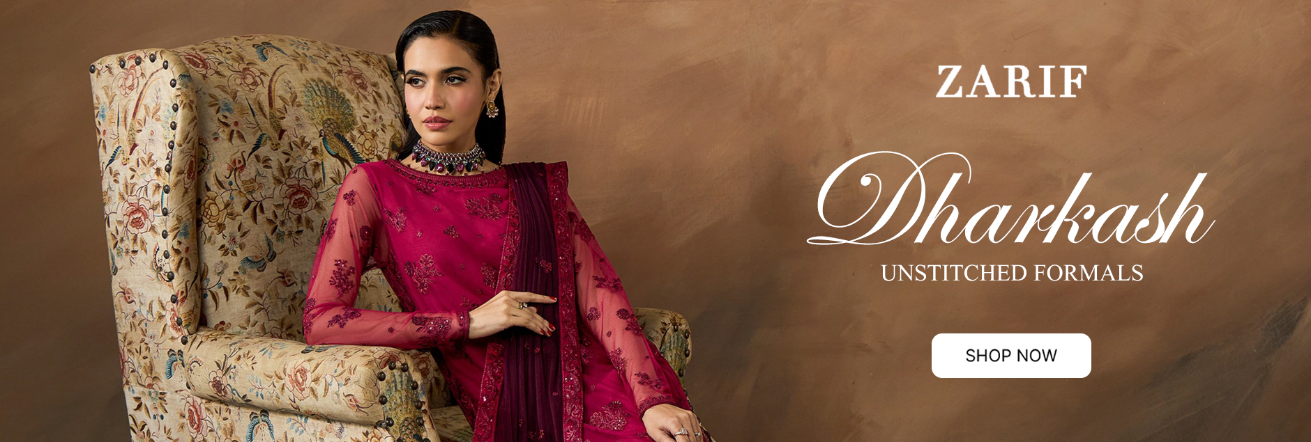 Dharkash By Zarif Unstitched Formals Collection 2026 – Royal Fashion