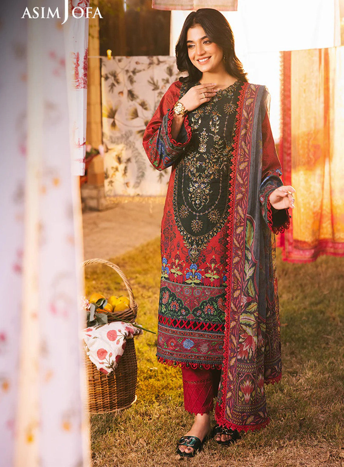 Prints by Asim Jofa Embroidered Lawn Suits Unstitched 3 Piece - AJ25PL6 AJUBJ-06 Prints by Asim Jofa Embroidered Lawn Suits Unstitched 3 Piece - AJ25PL6 AJUBJ-06