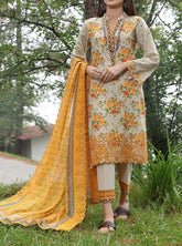 Zynah By VS Textile Embroidered Lawn Unstitched 3 Piece Suit - 05