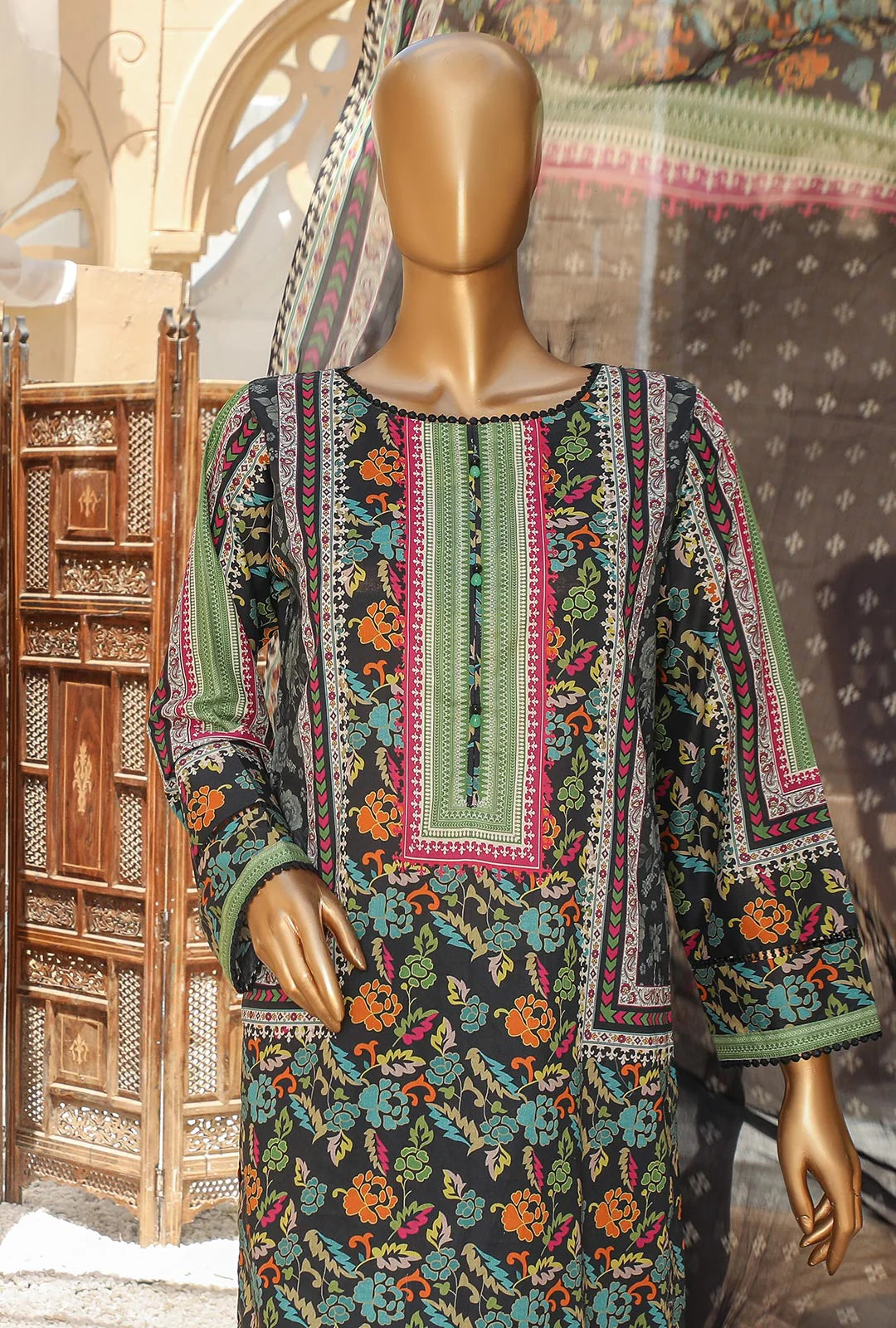 D#18396 HZ Organic Printed Lawn Collection 523 D#18396 HZ Organic Printed Lawn Collection 523