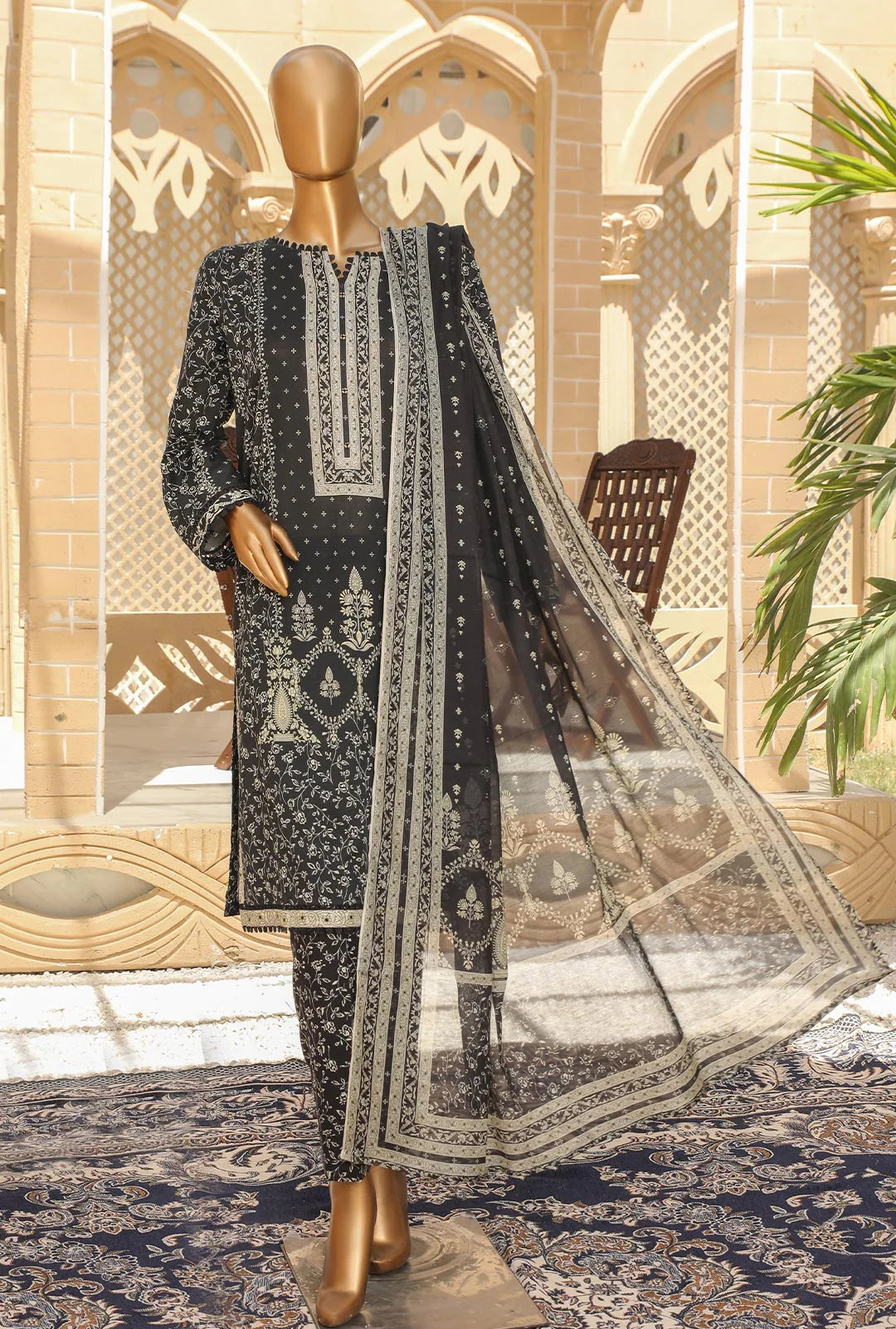 D#18394 HZ Organic Printed Lawn Collection 523 D#18394 HZ Organic Printed Lawn Collection 523