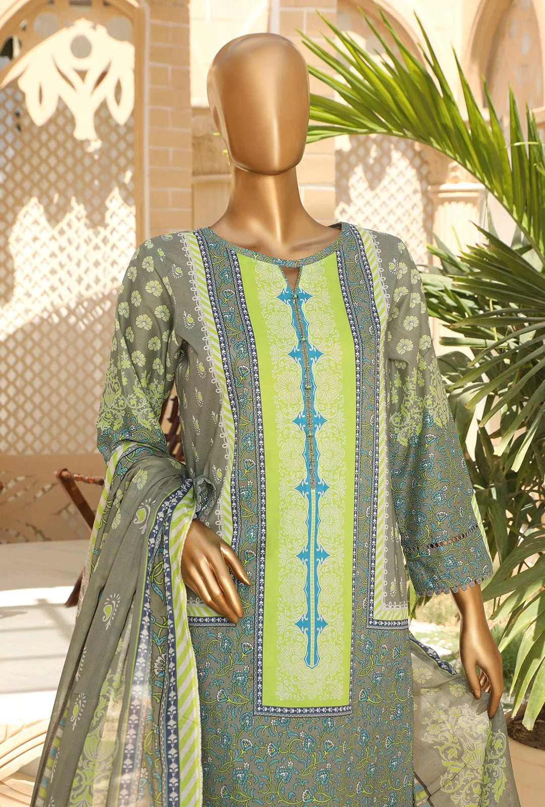 D#18385 HZ Organic Printed Lawn Collection 523 D#18385 HZ Organic Printed Lawn Collection 523