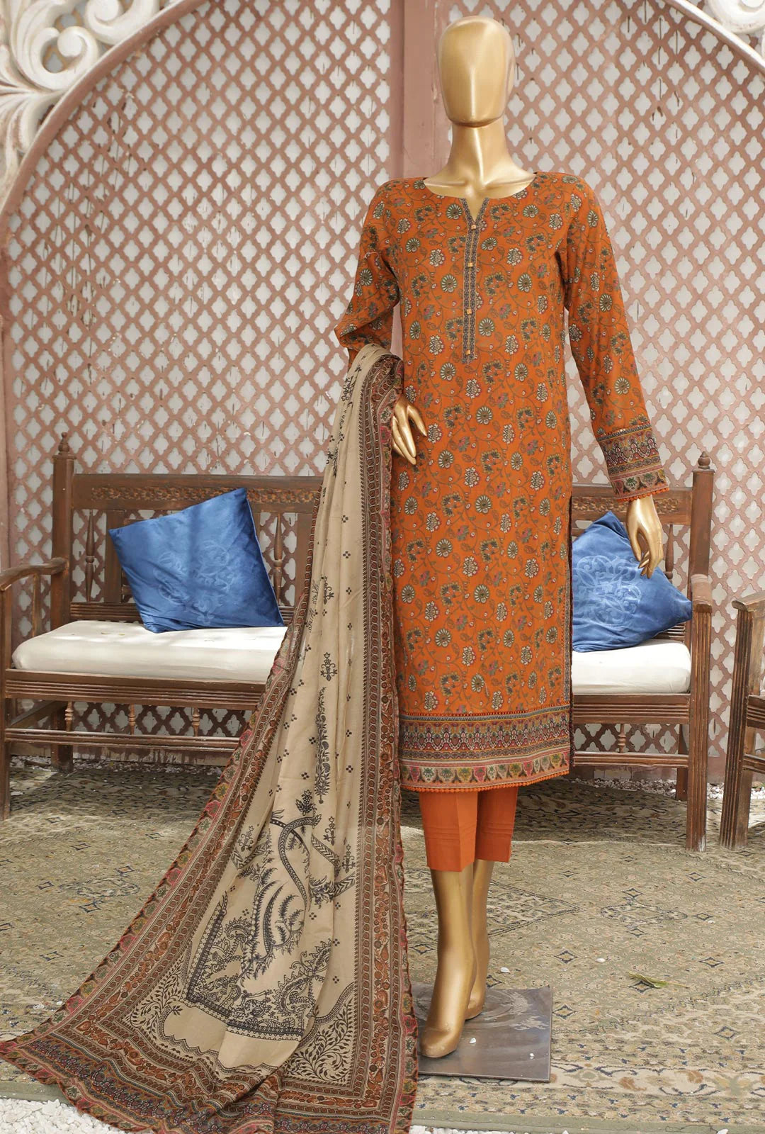D#45 HZ Platinum Digital Printed Lawn Collection 523 D#45 HZ Platinum Digital Printed Lawn Collection 523