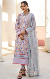 D#10 AlZohaib Sunshine Bloom Bamber Chikankari Dupatta Collection 523