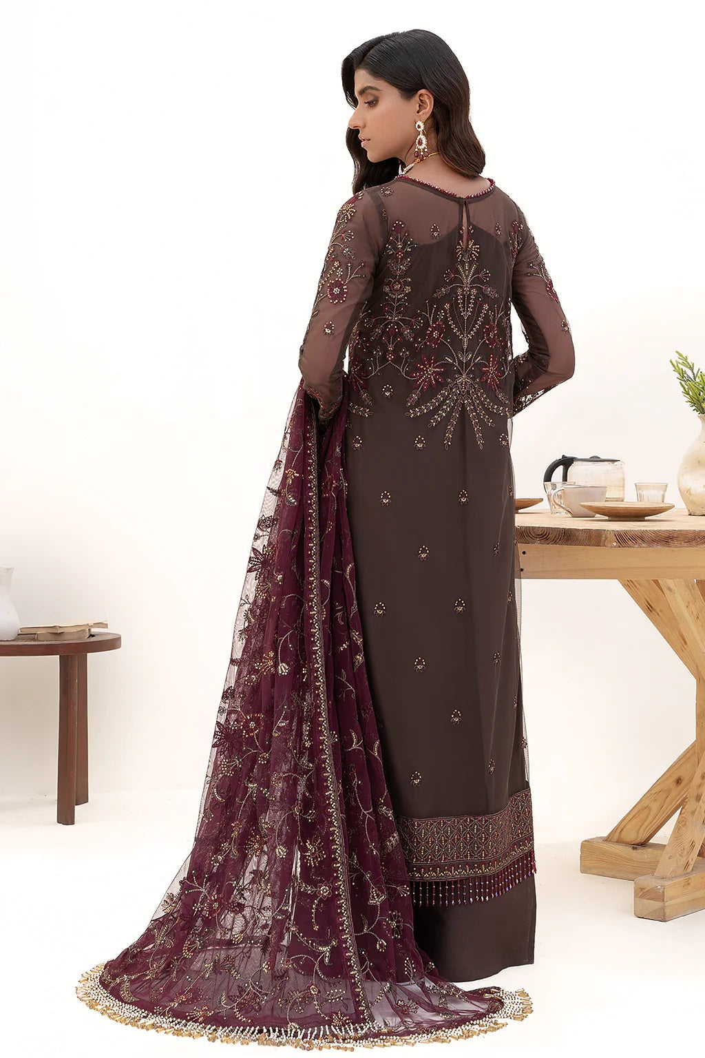 Nazneen By Zarif Embroidered Net Unstitched 3 Piece Suit - 10 Nazneen By Zarif Embroidered Net Unstitched 3 Piece Suit - 10