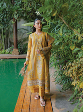 Qline By Qalamkar Embroidered Linen Unstitched 3 Piece Suit - 09 VALERIA