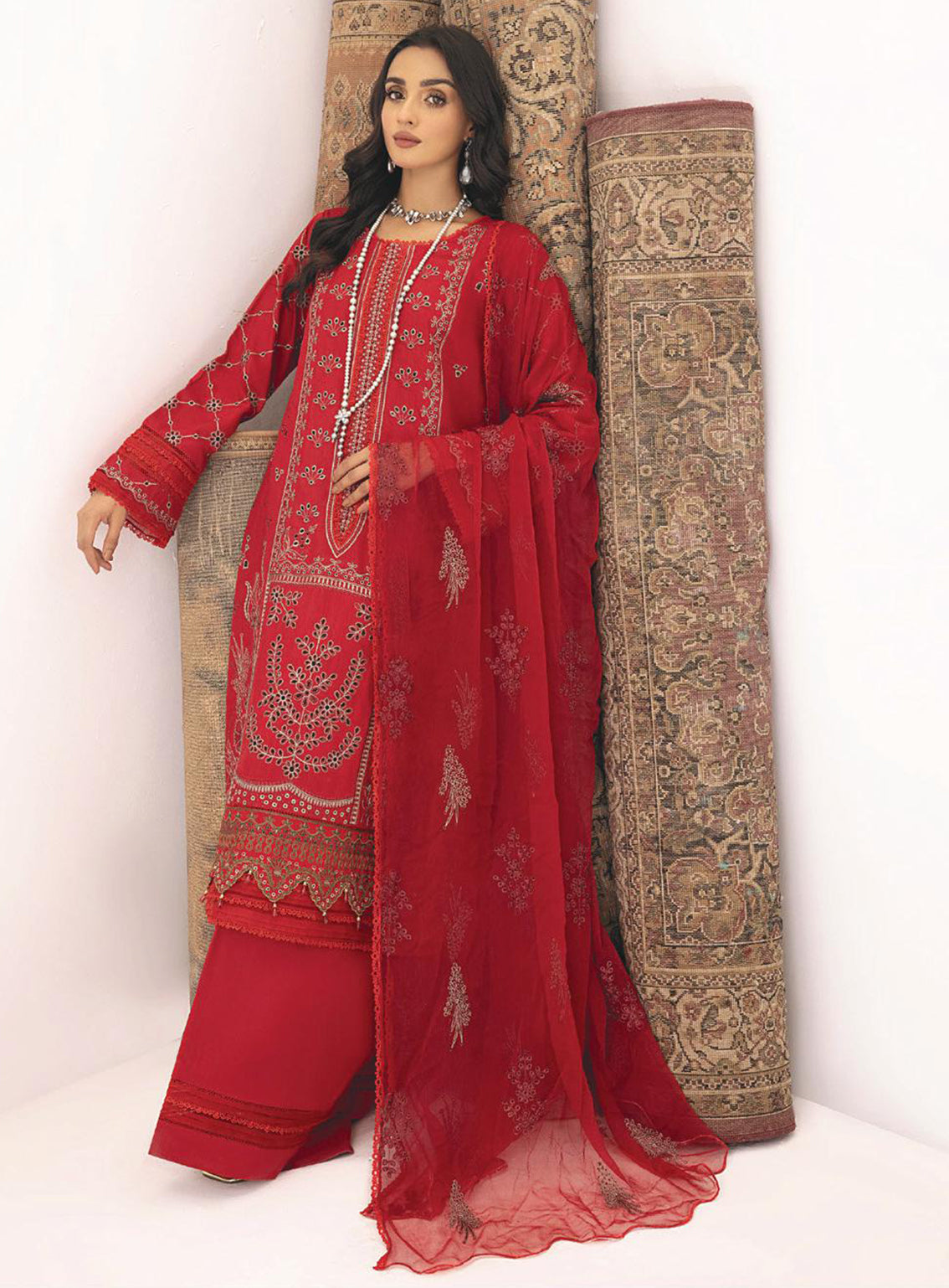 Kastoori By Awwal Embroidered Viscose Unstitched 3 Piece Suit - 09 Kastoori By Awwal Embroidered Viscose Unstitched 3 Piece Suit - 09