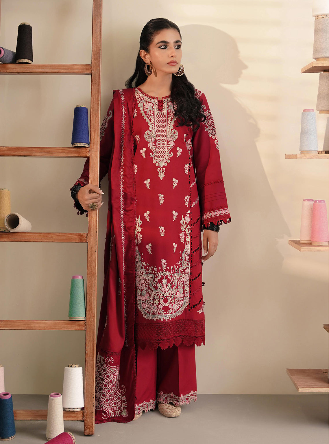 Miraal By Aabyaan Embroidered Linen Unstitched 3 Piece Suit - 02 Miraal By Aabyaan Embroidered Linen Unstitched 3 Piece Suit - 02