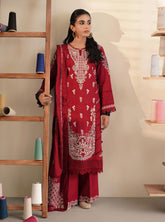 Miraal By Aabyaan Embroidered Linen Unstitched 3 Piece Suit - 02