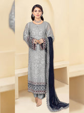 Kashish By Ramsha Embroidered Chiffon Unstitched 3 Piece Suit - 102