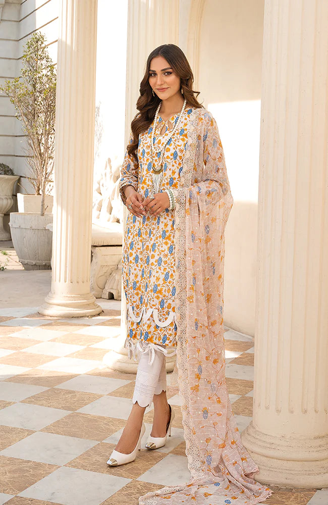 D#12 AlZohaib Sunshine Bloom Bamber Chikankari Dupatta Collection 523 D#12 AlZohaib Sunshine Bloom Bamber Chikankari Dupatta Collection 523