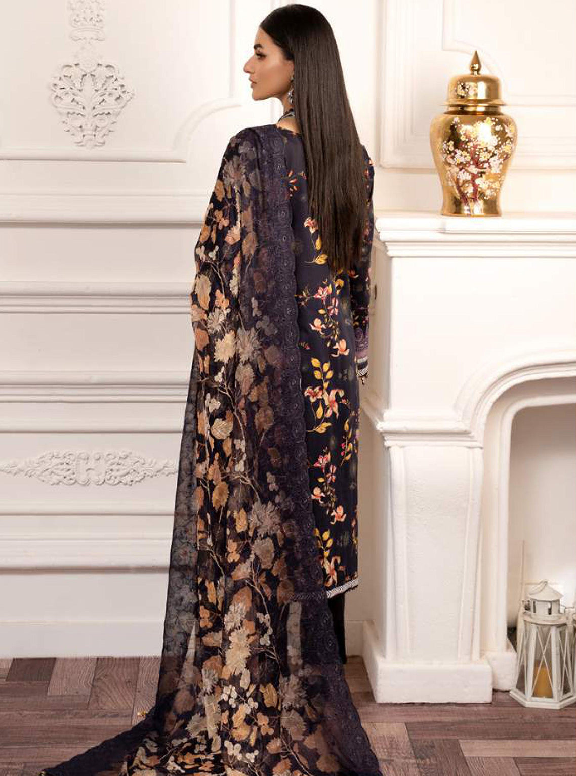 D#03 AlZohaib Sunshine Bloom Printed Bamber Chikankari Dupatta 923 D#03 AlZohaib Sunshine Bloom Printed Bamber Chikankari Dupatta 923