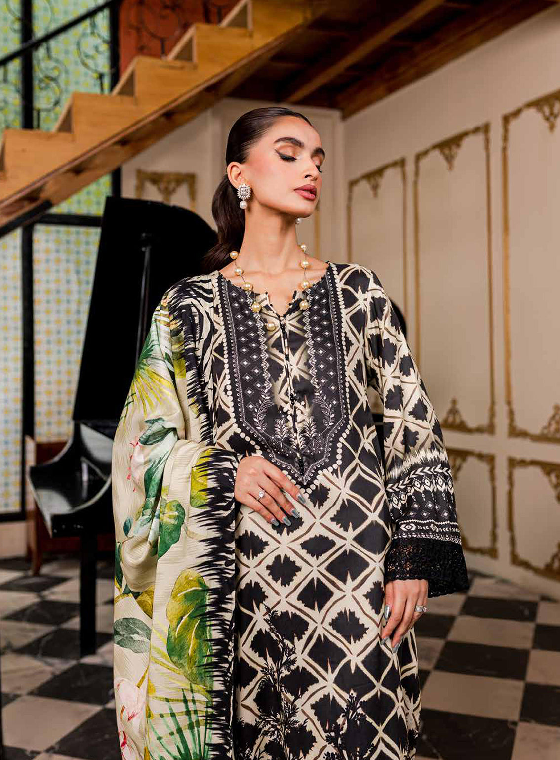 Signature Prints By Nureh Printed Marina Unstitched 3 Piece Suit - 77 Signature Prints By Nureh Printed Marina Unstitched 3 Piece Suit - 77