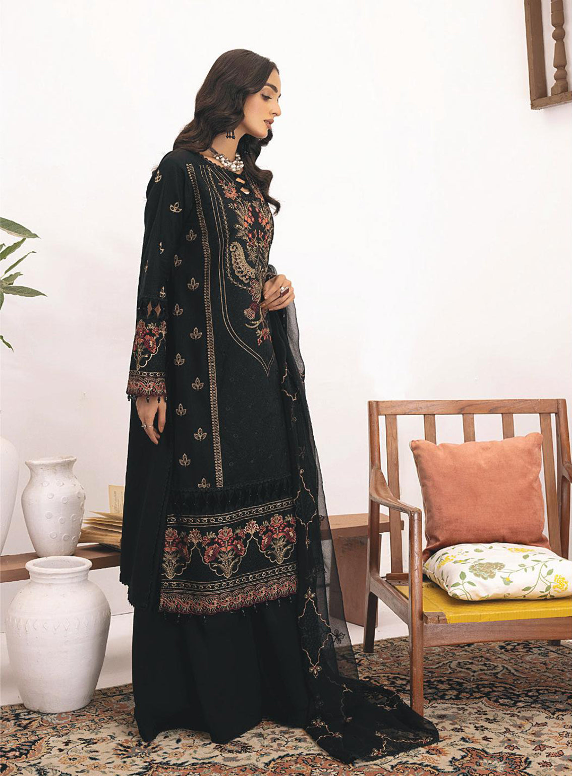 Kastoori By Awwal Embroidered Viscose Unstitched 3 Piece Suit - 03 Kastoori By Awwal Embroidered Viscose Unstitched 3 Piece Suit - 03