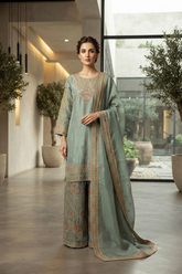 Raad Luxury Formal Embroidered Raw Silk 3 Piece Stitched Suit RD26LF RA-41 FZ GULNAAR