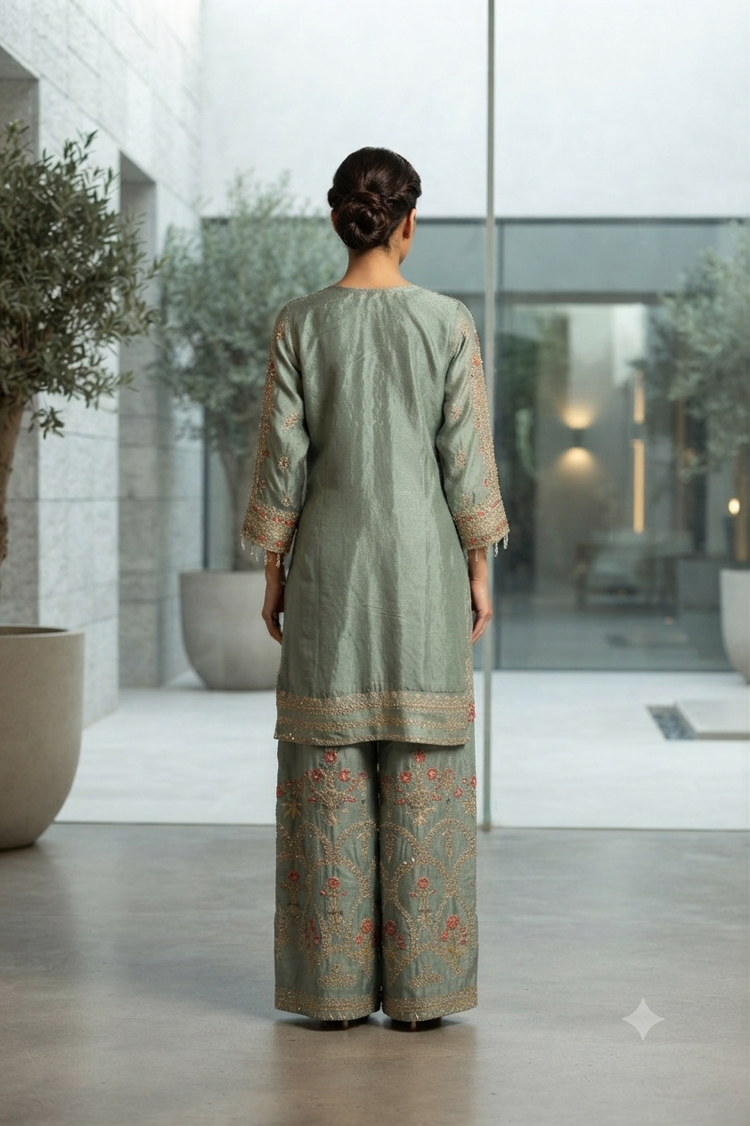 Raad Luxury Formal Embroidered Raw Silk 3 Piece Stitched Suit RD26LF RA-41 FZ GULNAAR Raad Luxury Formal Embroidered Raw Silk 3 Piece Stitched Suit RD26LF RA-41 FZ GULNAAR