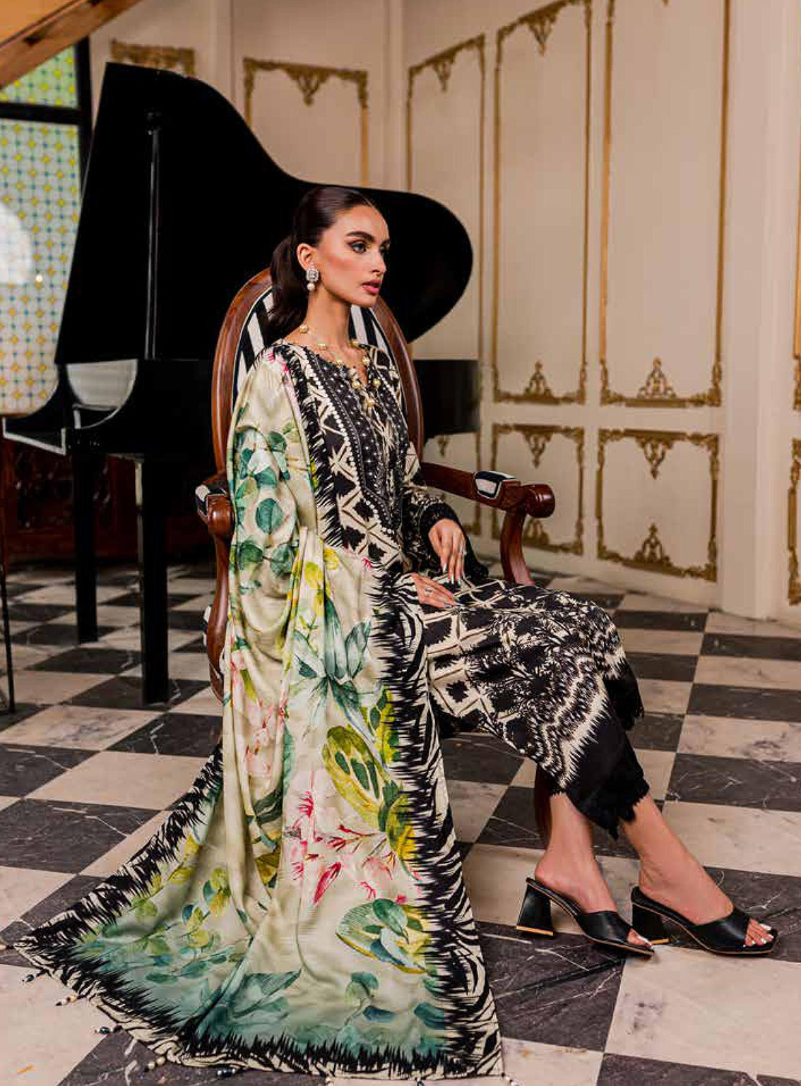 Signature Prints By Nureh Printed Marina Unstitched 3 Piece Suit - 77 Signature Prints By Nureh Printed Marina Unstitched 3 Piece Suit - 77