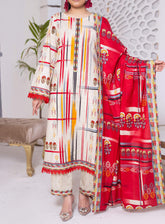 Daman By VS Textile Printed Cambric Unstitched 3 Piece Suit - 2525B