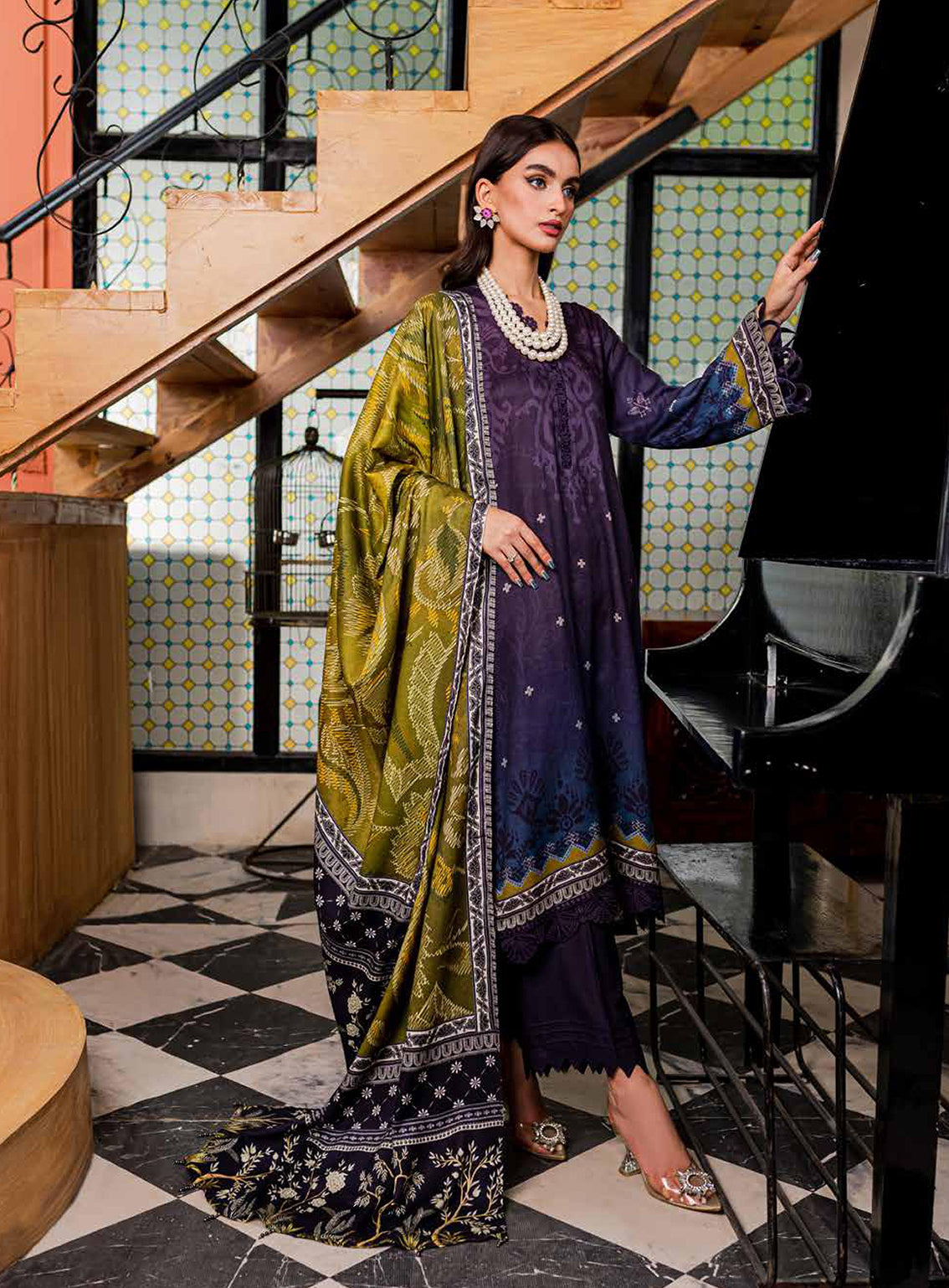 Signature Prints By Nureh Printed Marina Unstitched 3 Piece Suit - 76 Signature Prints By Nureh Printed Marina Unstitched 3 Piece Suit - 76