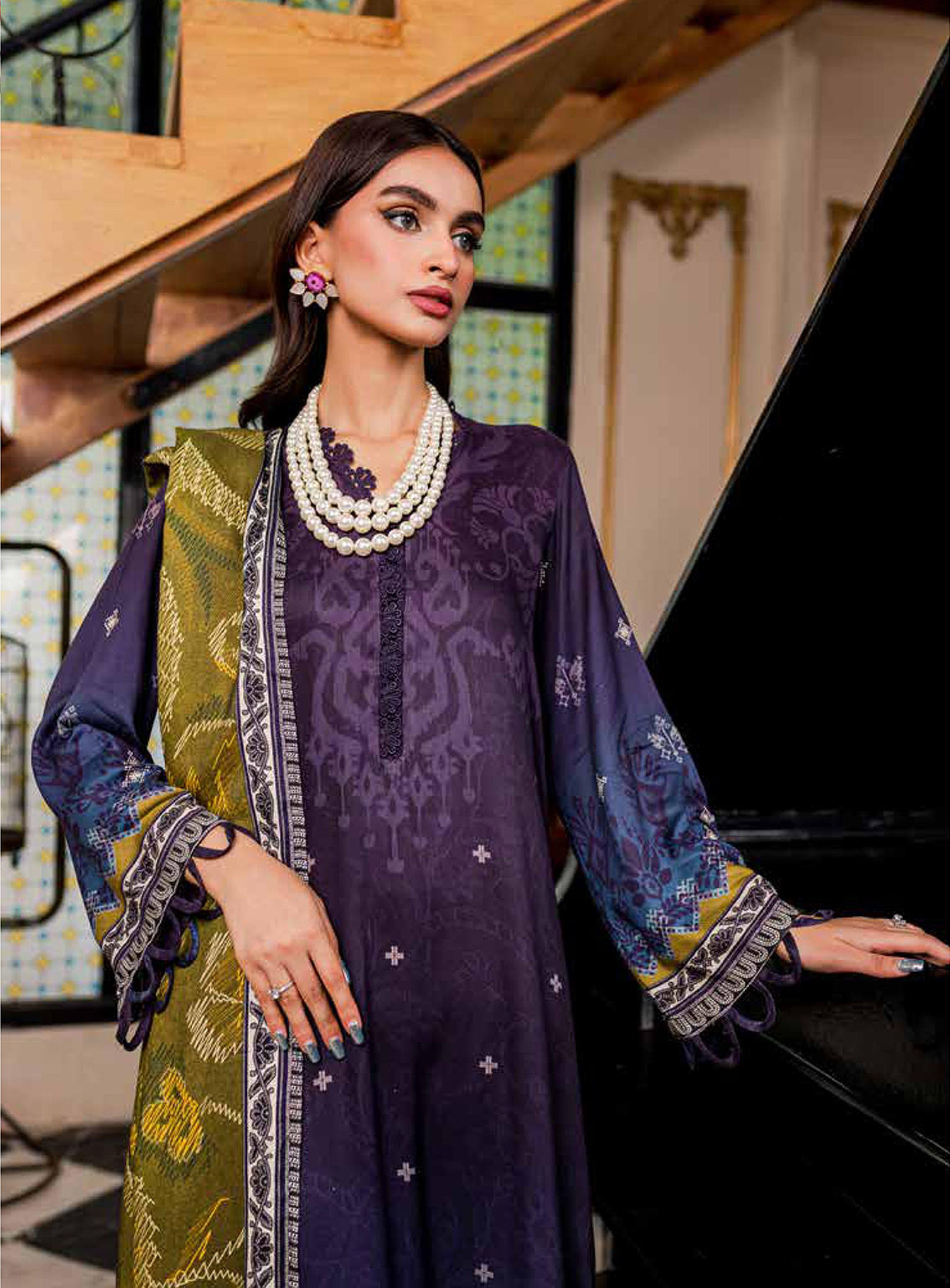 Signature Prints By Nureh Printed Marina Unstitched 3 Piece Suit - 76 Signature Prints By Nureh Printed Marina Unstitched 3 Piece Suit - 76
