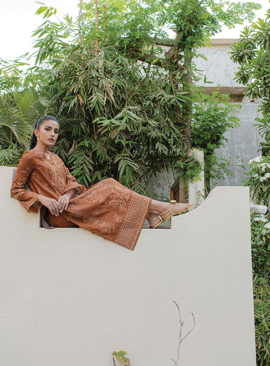 Qline By Qalamkar Embroidered Peach Leather Unstitched 3 Piece Suit - 06 MIRHA Qline By Qalamkar Embroidered Peach Leather Unstitched 3 Piece Suit - 06 MIRHA