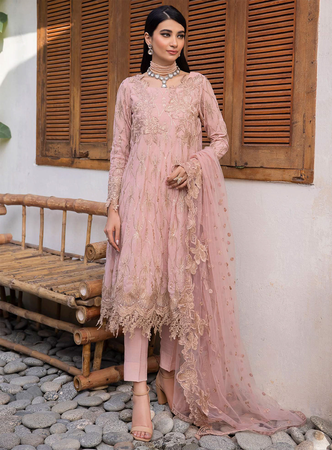 Iznik Embroidered Chiffon Unstitched 3 Piece Suit - 22 Iznik Embroidered Chiffon Unstitched 3 Piece Suit - 22