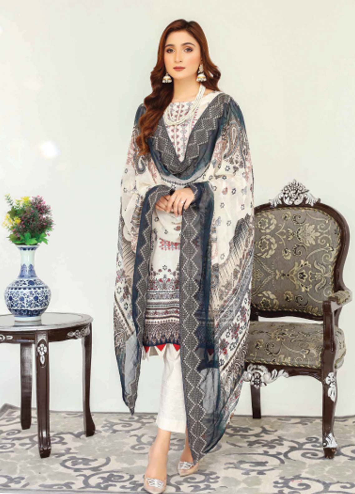 D#07 Abisha Digital Emb Lawn Collection 623 V-50 D#07 Abisha Digital Emb Lawn Collection 623 V-50