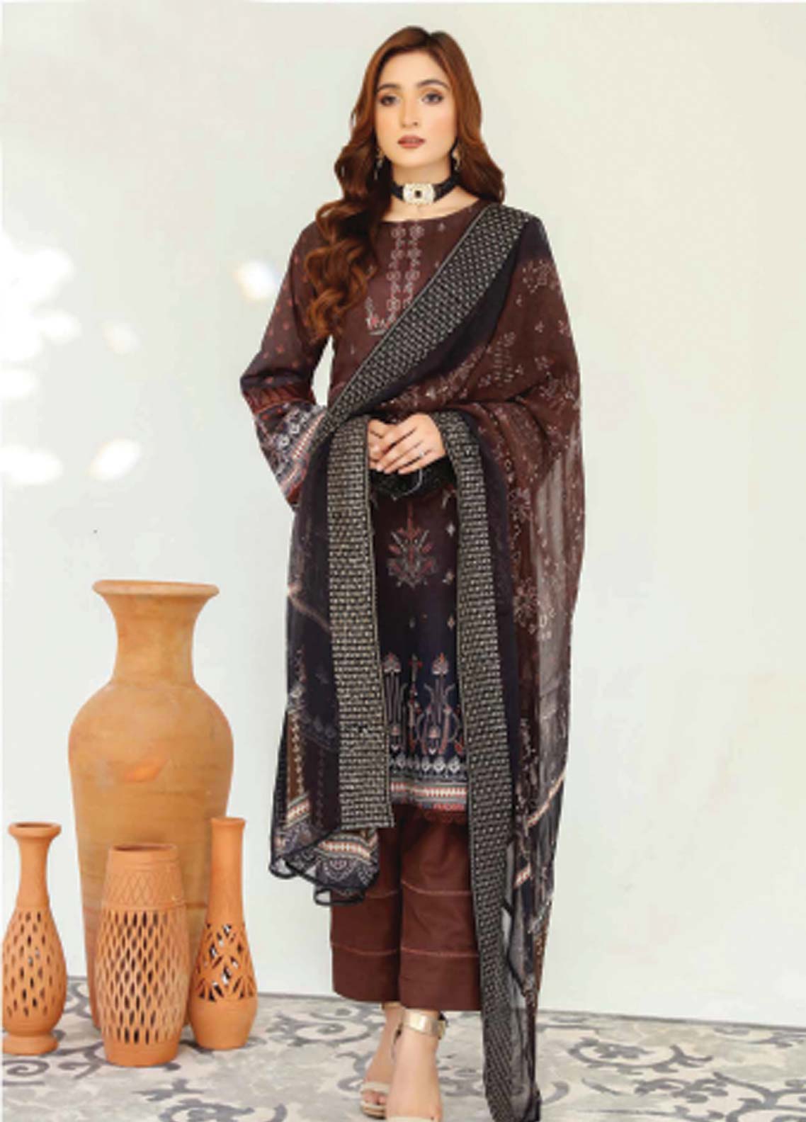 D#02 Abisha Digital Emb Lawn Collection 623 V-50 D#02 Abisha Digital Emb Lawn Collection 623 V-50