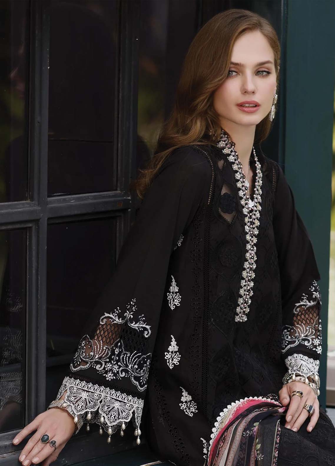 D#06 Noor By Saadia Asad Eid Handwork Schiffli Laserkari Collection 623 D#06 Noor By Saadia Asad Eid Handwork Schiffli Laserkari Collection 623