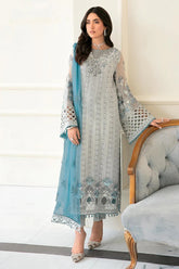 Safeera By Flossie Embroidered Chiffon Unstitched 3 Piece Suit - 01