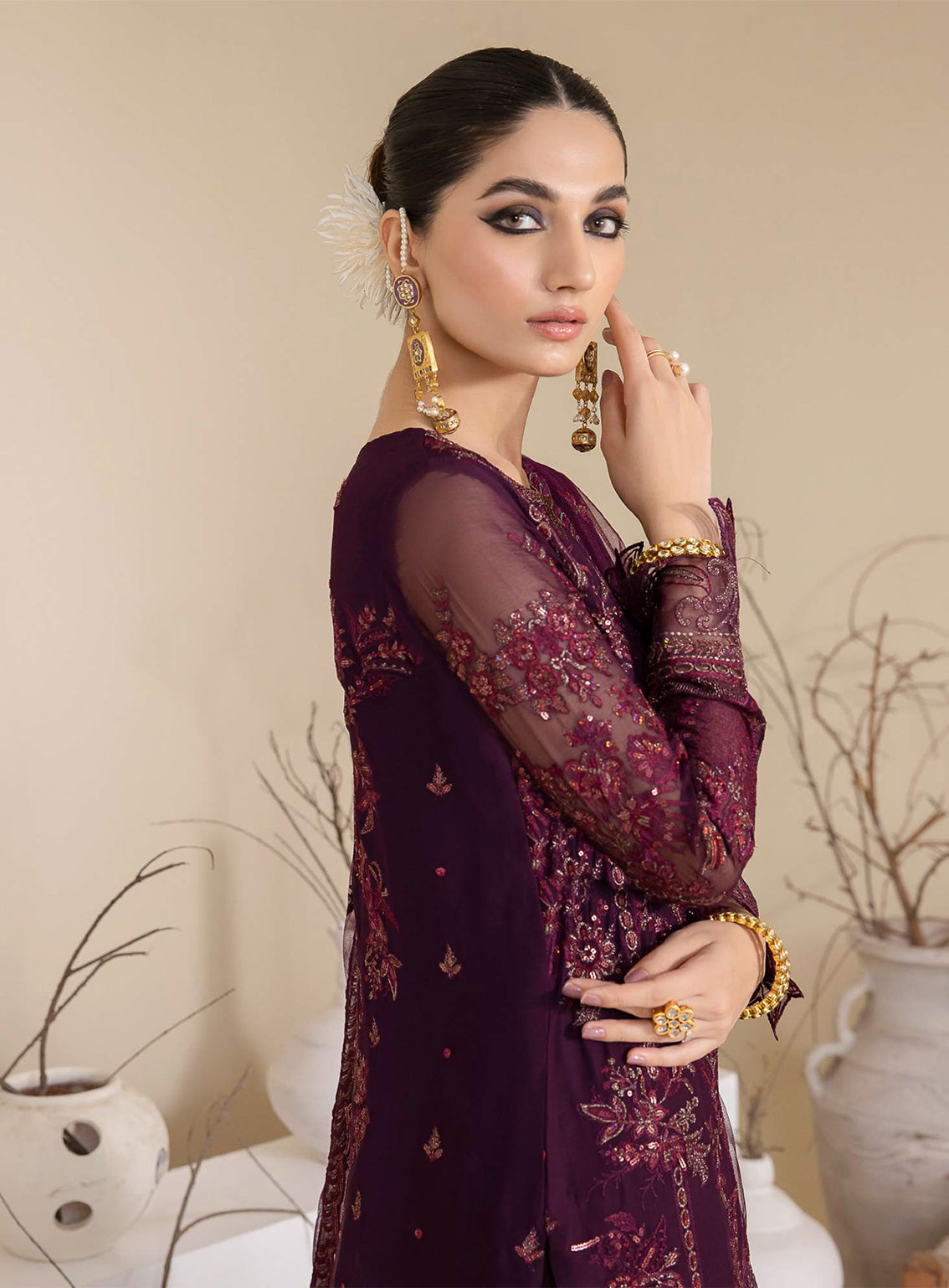 Iznik Embroidered Chiffon Unstitched 3 Piece Suit - 28 Iznik Embroidered Chiffon Unstitched 3 Piece Suit - 28