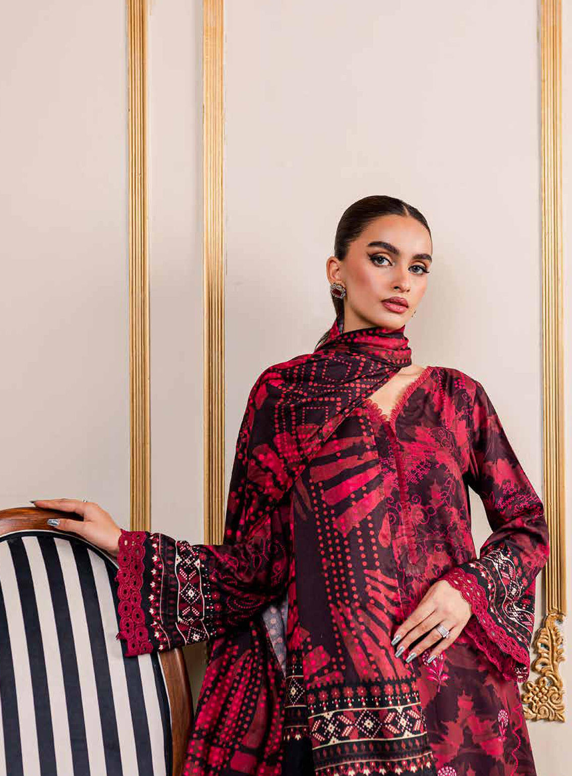 Signature Prints By Nureh Printed Marina Unstitched 3 Piece Suit - 75 Signature Prints By Nureh Printed Marina Unstitched 3 Piece Suit - 75