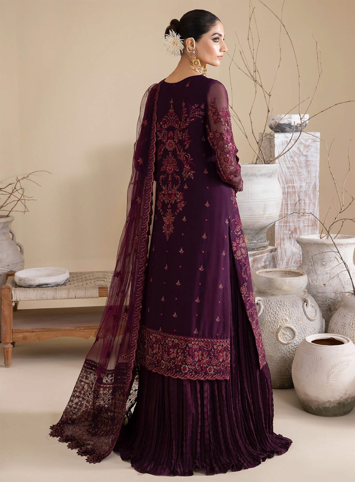 Iznik Embroidered Chiffon Unstitched 3 Piece Suit - 28 Iznik Embroidered Chiffon Unstitched 3 Piece Suit - 28