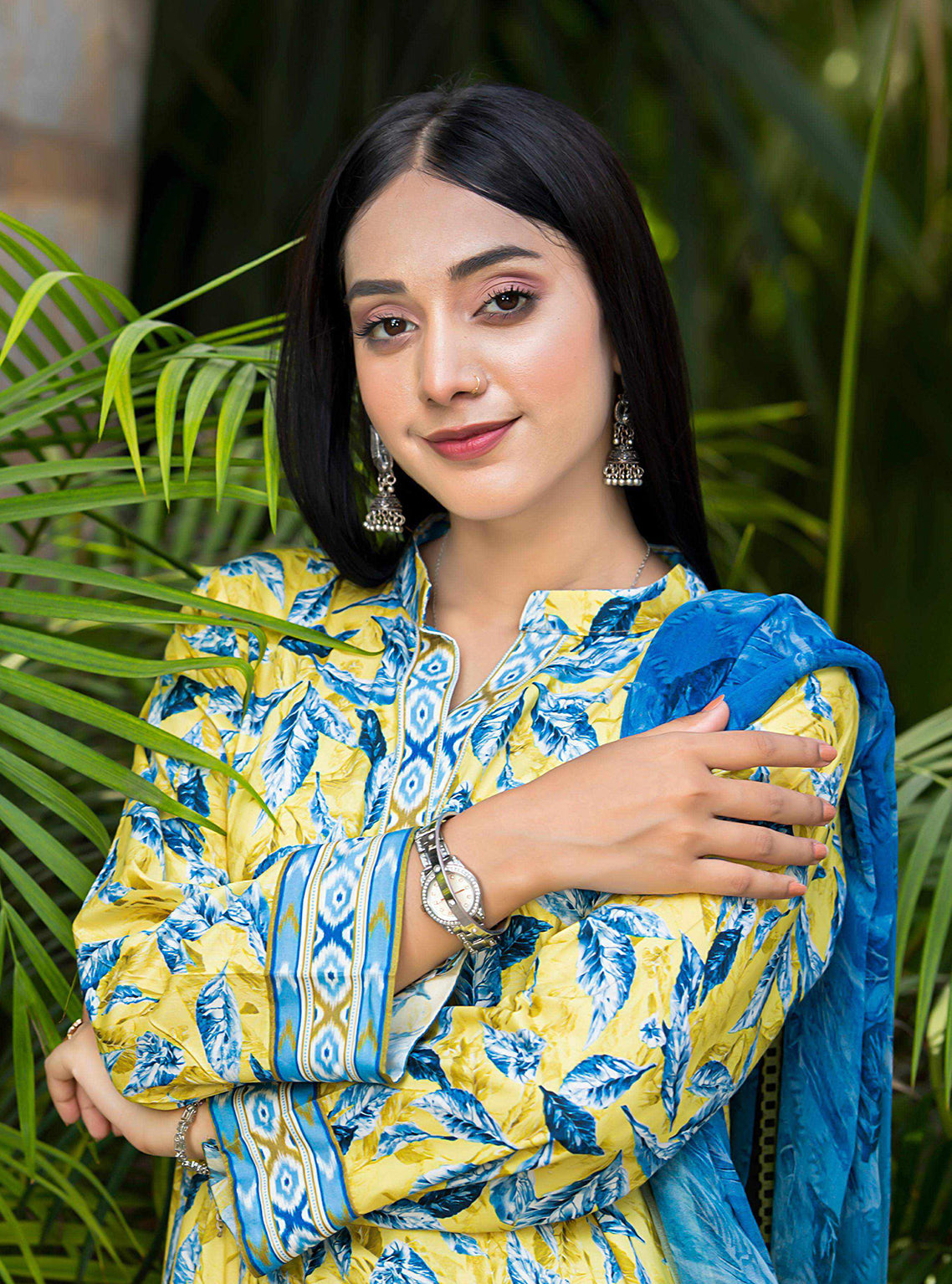 Aangan By Qalamkar Embroidered Linen Unstitched 3 Piece Suit - 08 Aangan By Qalamkar Embroidered Linen Unstitched 3 Piece Suit - 08