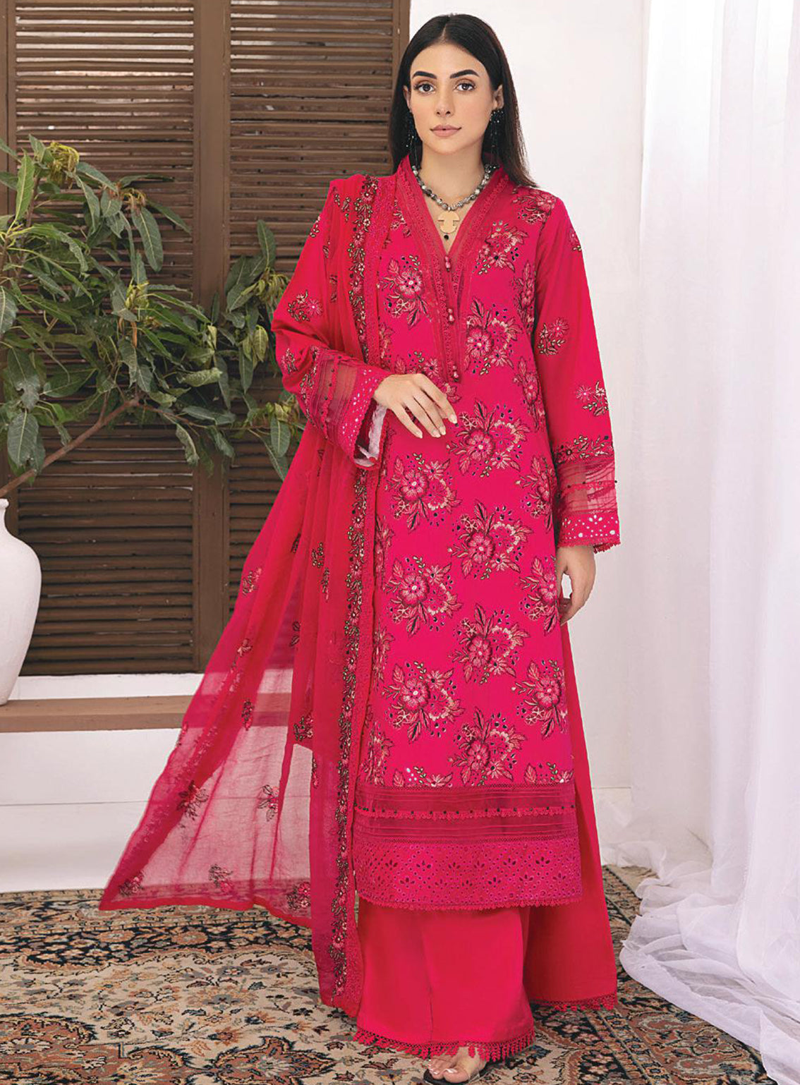 Kastoori By Awwal Embroidered Viscose Unstitched 3 Piece Suit - 04 Kastoori By Awwal Embroidered Viscose Unstitched 3 Piece Suit - 04