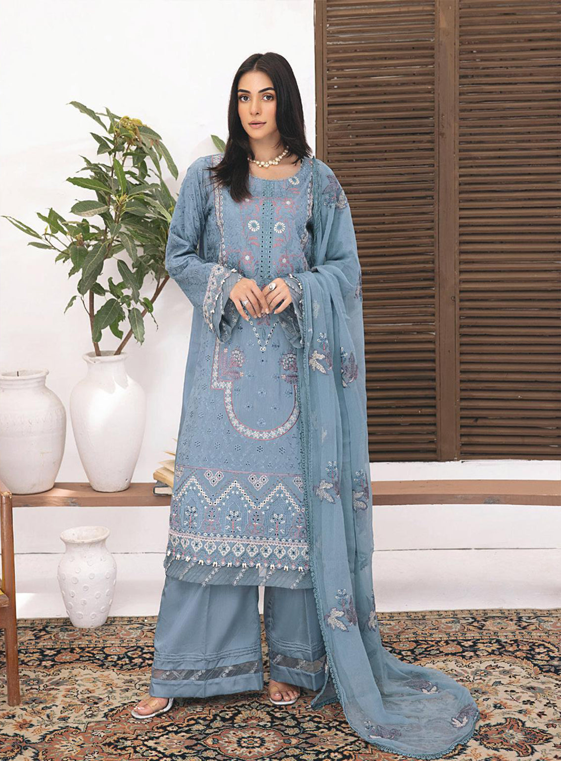Kastoori By Awwal Embroidered Viscose Unstitched 3 Piece Suit - 10 Kastoori By Awwal Embroidered Viscose Unstitched 3 Piece Suit - 10