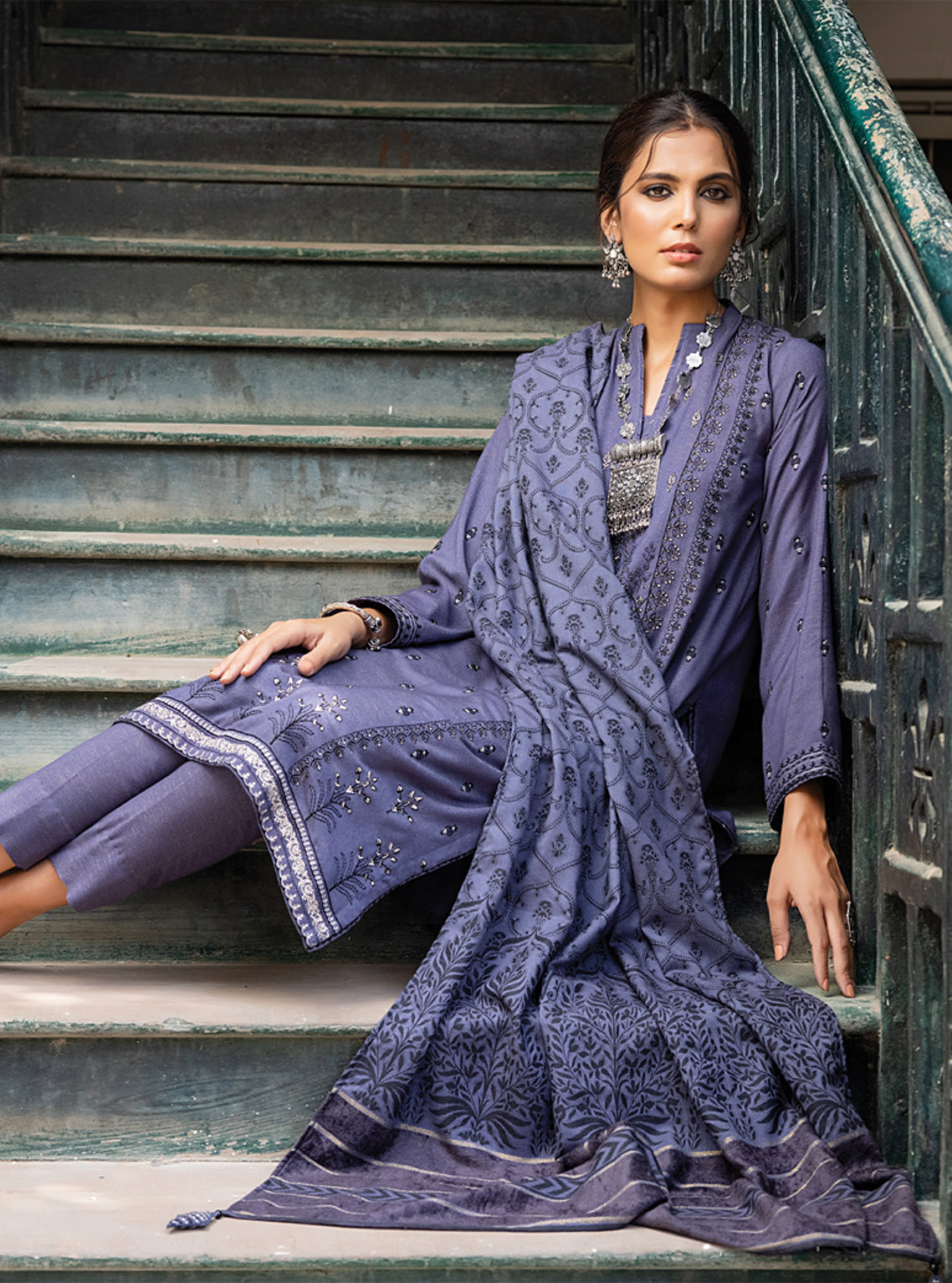 D#001 LSM Lakhany Winter Exclusive Emb Shawl Collection 1122 D#001 LSM Lakhany Winter Exclusive Emb Shawl Collection 1122