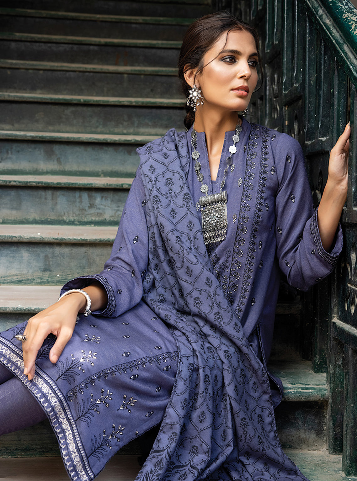 D#001 LSM Lakhany Winter Exclusive Emb Shawl Collection 1122 D#001 LSM Lakhany Winter Exclusive Emb Shawl Collection 1122