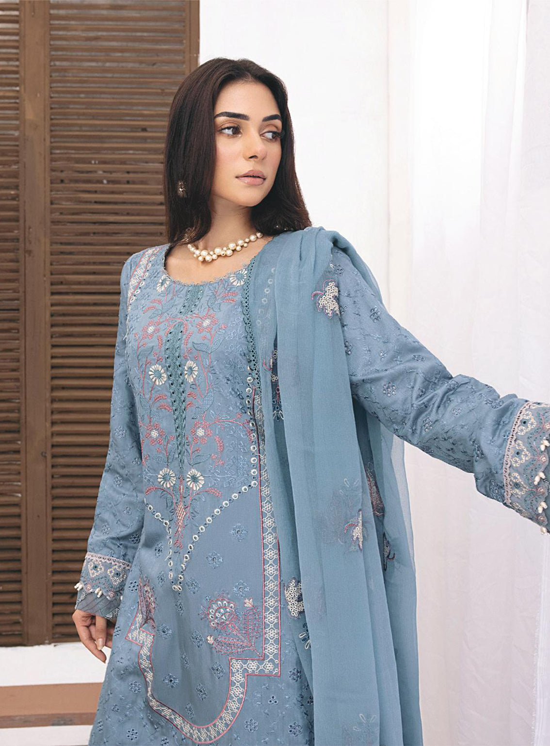 Kastoori By Awwal Embroidered Viscose Unstitched 3 Piece Suit - 10 Kastoori By Awwal Embroidered Viscose Unstitched 3 Piece Suit - 10