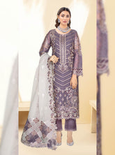 Kashish By Ramsha Embroidered Chiffon Unstitched 3 Piece Suit - 109