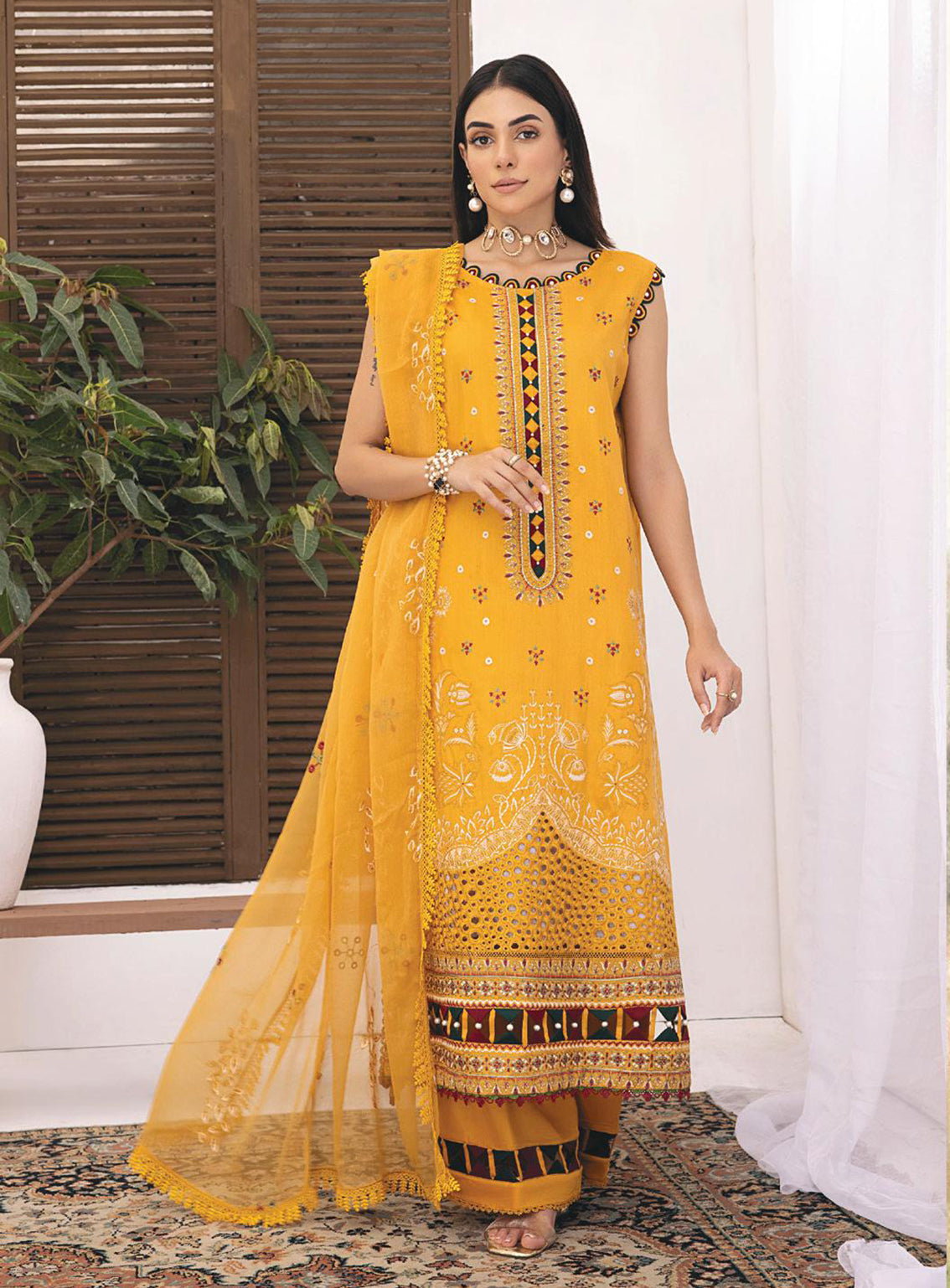 Kastoori By Awwal Embroidered Viscose Unstitched 3 Piece Suit - 02 Kastoori By Awwal Embroidered Viscose Unstitched 3 Piece Suit - 02