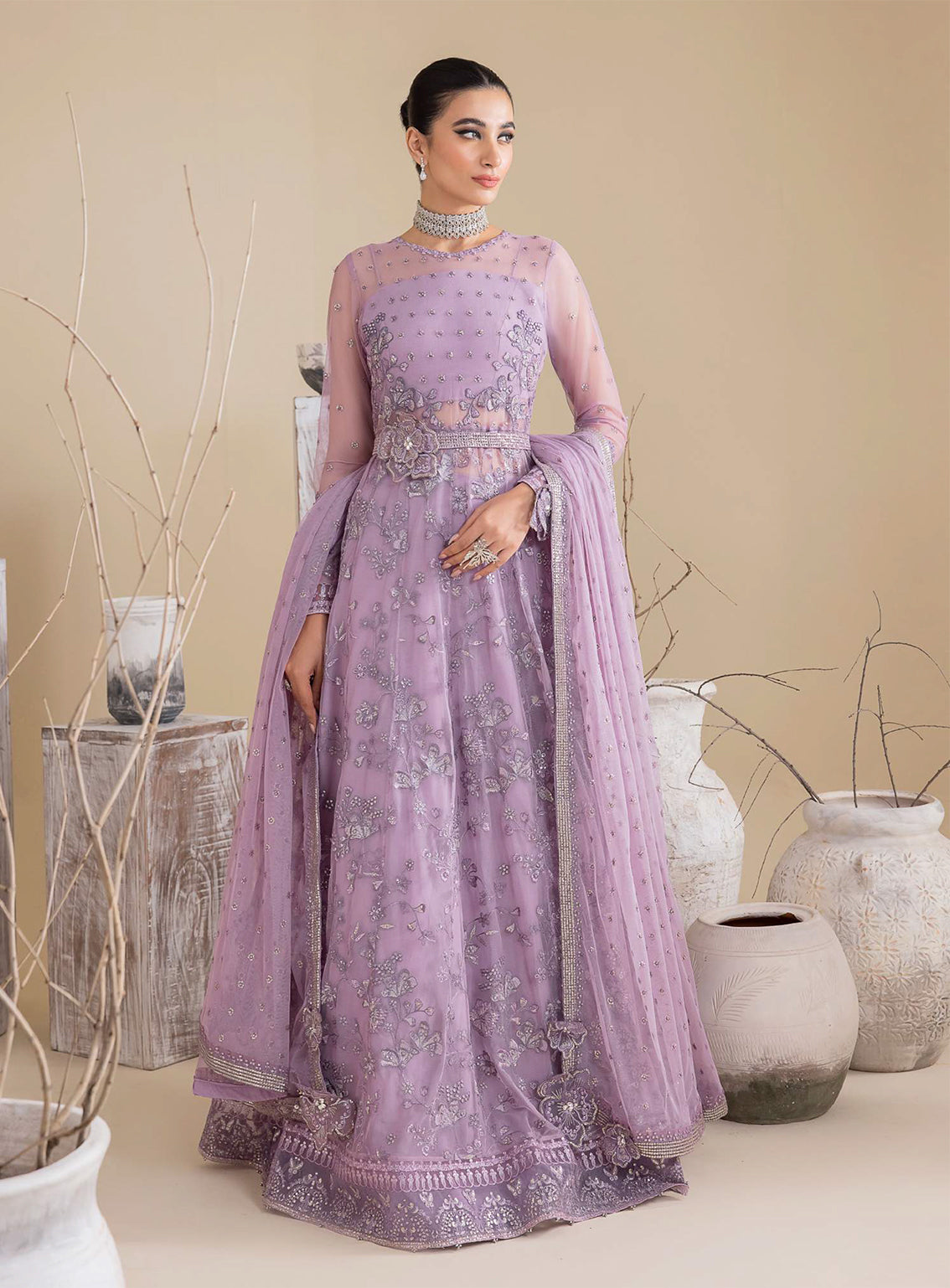 Iznik Embroidered Chiffon Unstitched 3 Piece Suit - 25 Iznik Embroidered Chiffon Unstitched 3 Piece Suit - 25
