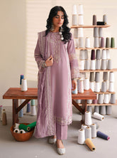 Miraal By Aabyaan Embroidered Linen Unstitched 3 Piece Suit - 07