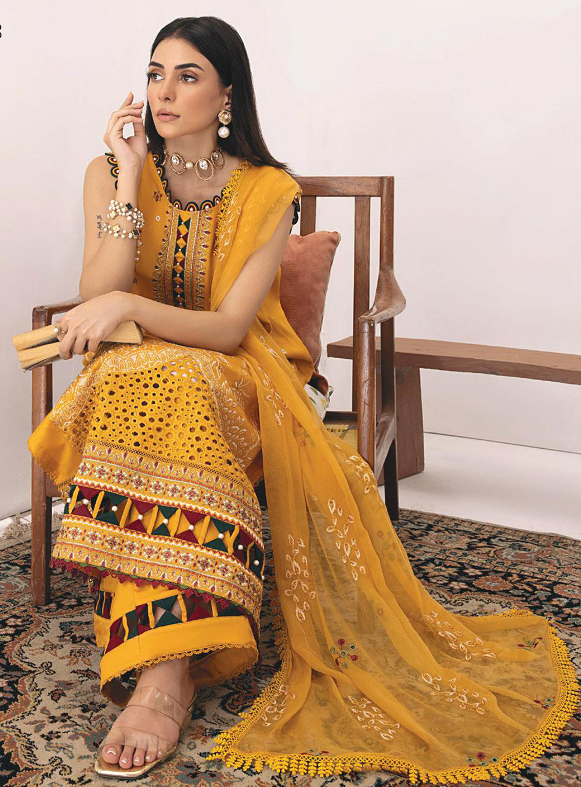 Kastoori By Awwal Embroidered Viscose Unstitched 3 Piece Suit - 02 Kastoori By Awwal Embroidered Viscose Unstitched 3 Piece Suit - 02