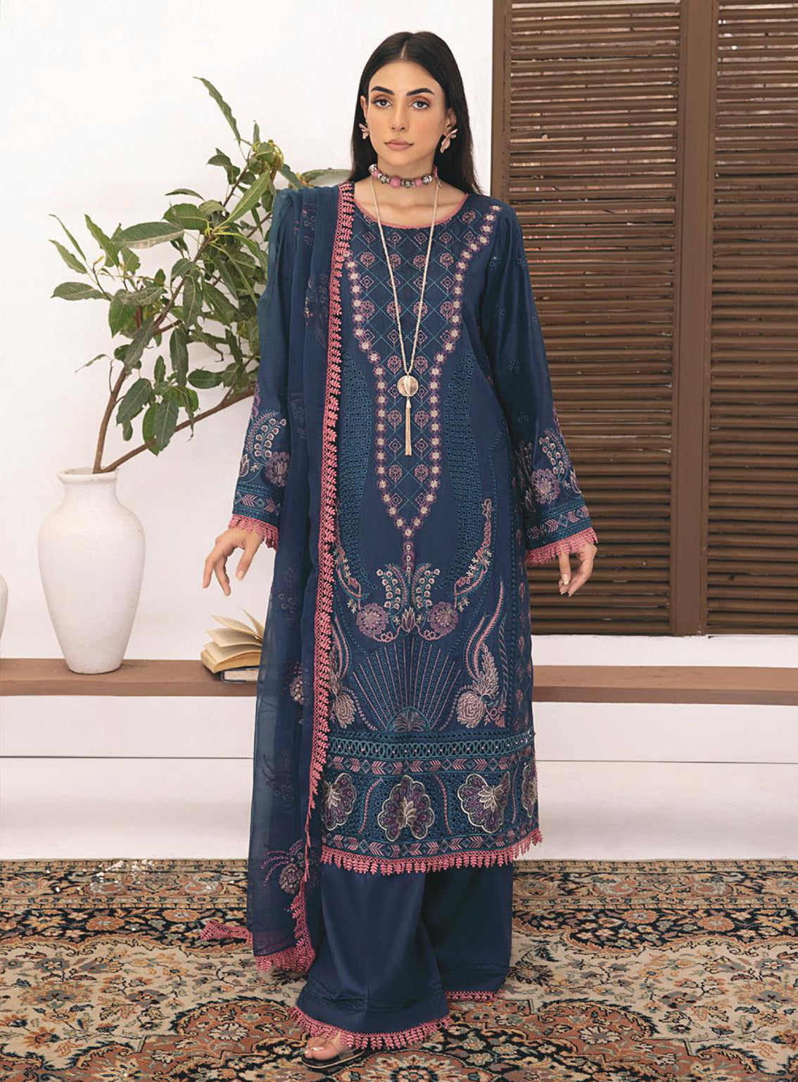 Kastoori By Awwal Embroidered Viscose Unstitched 3 Piece Suit - 08 Kastoori By Awwal Embroidered Viscose Unstitched 3 Piece Suit - 08